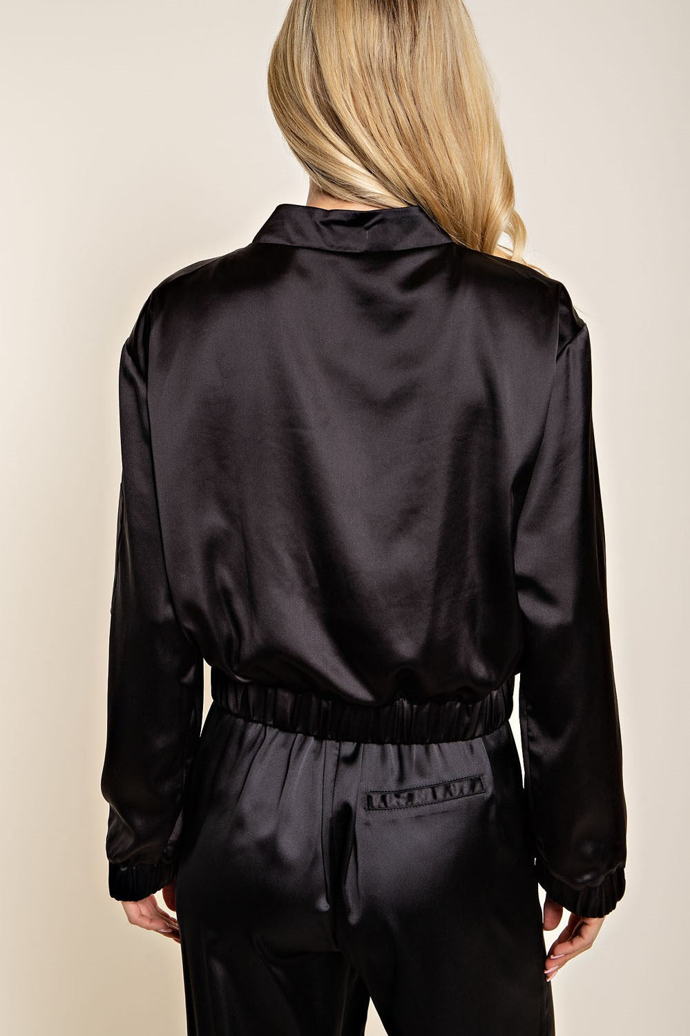 SATIN BOMBER JACKET