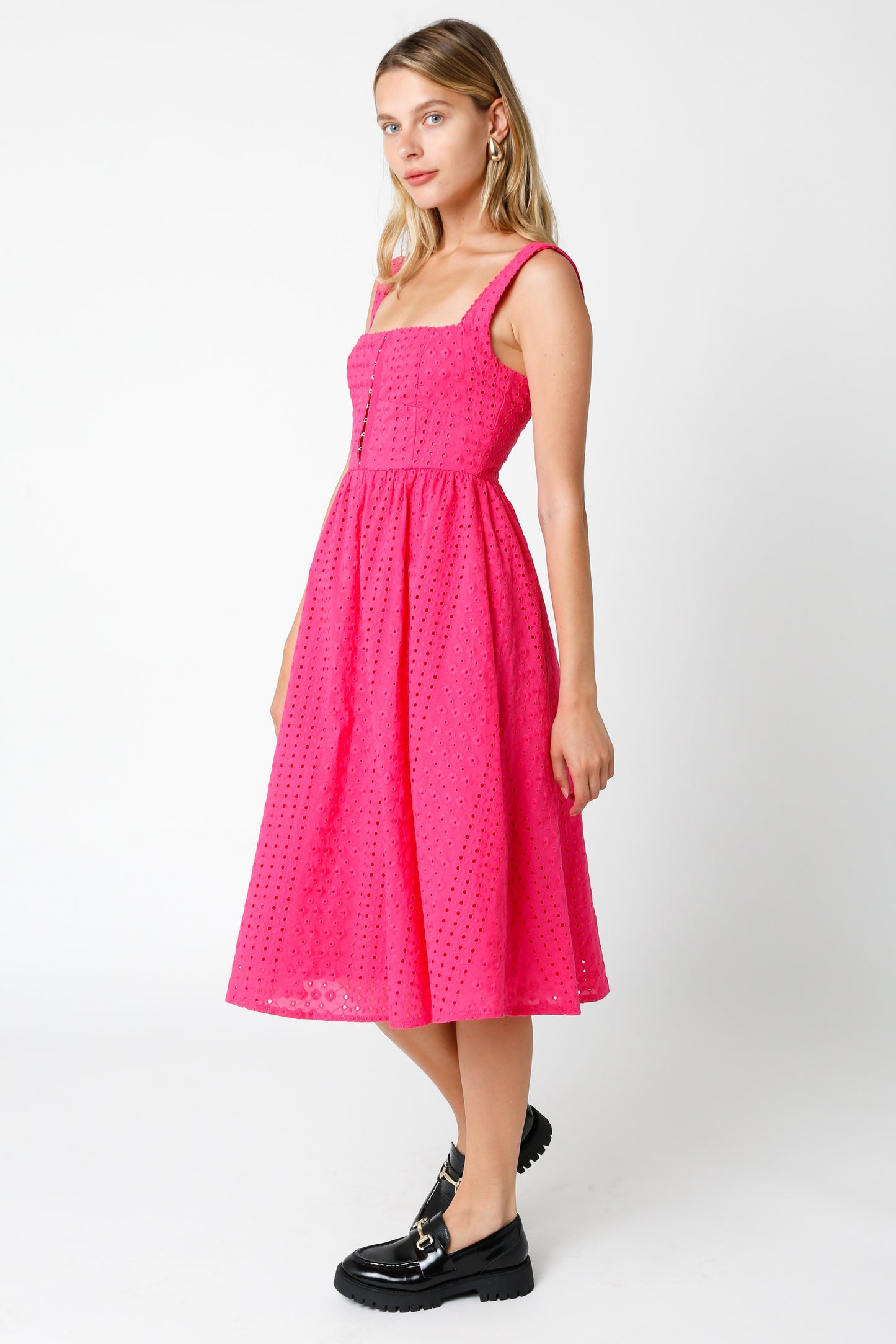 EYELET MIRABEL DRESS