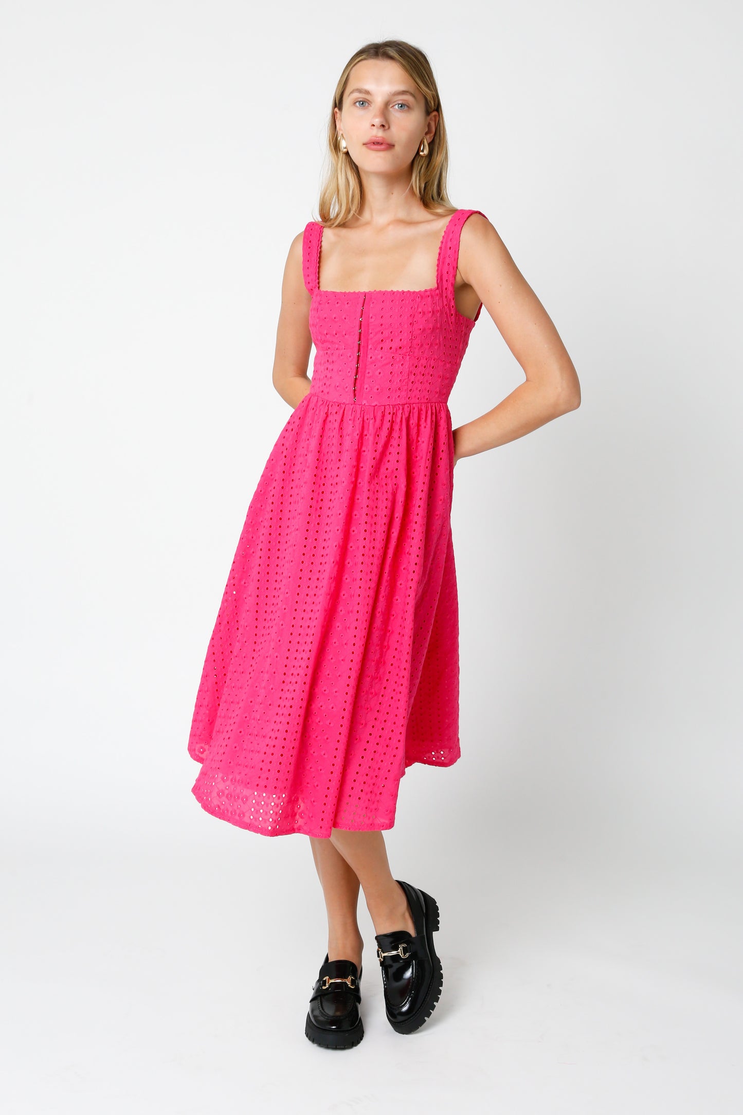 EYELET MIRABEL DRESS