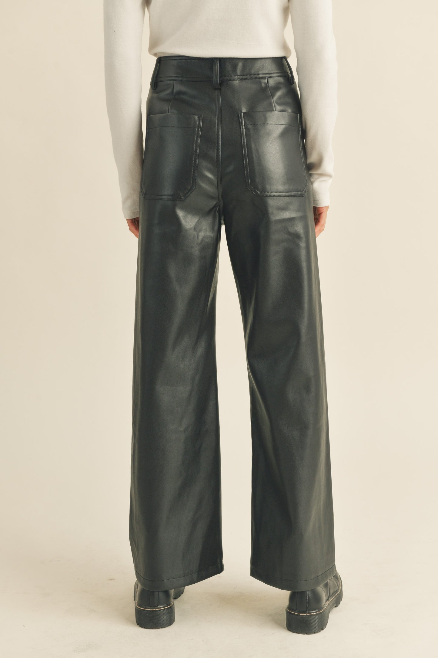 Front Pocket Leather Pants