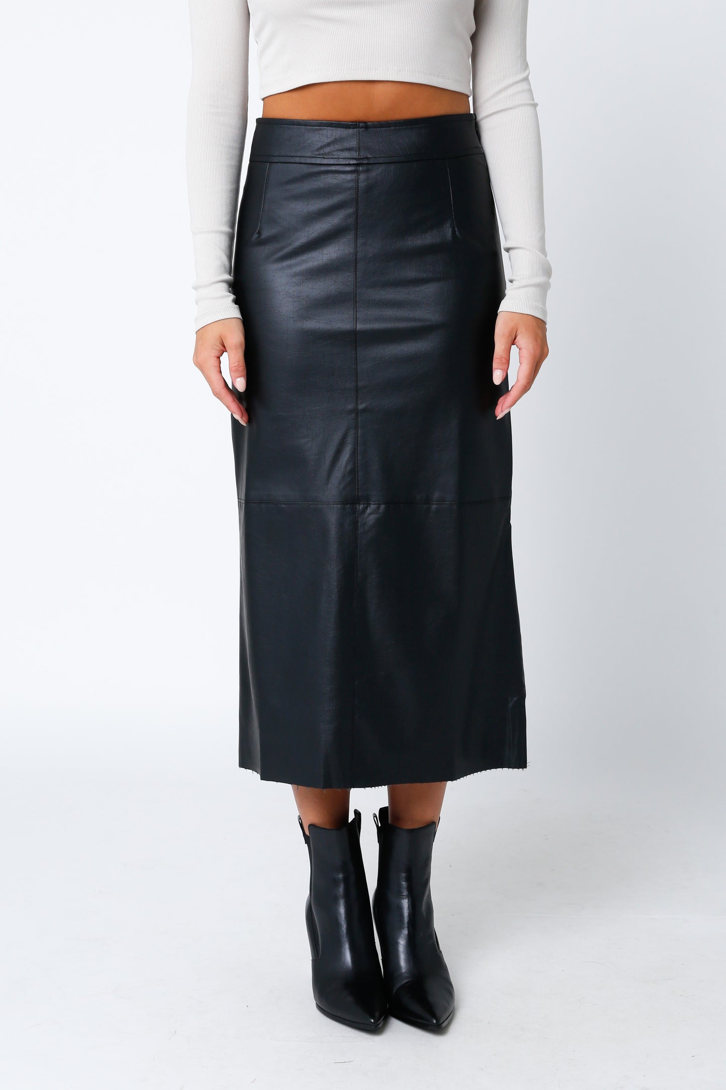LELE LEATHER SKIRT