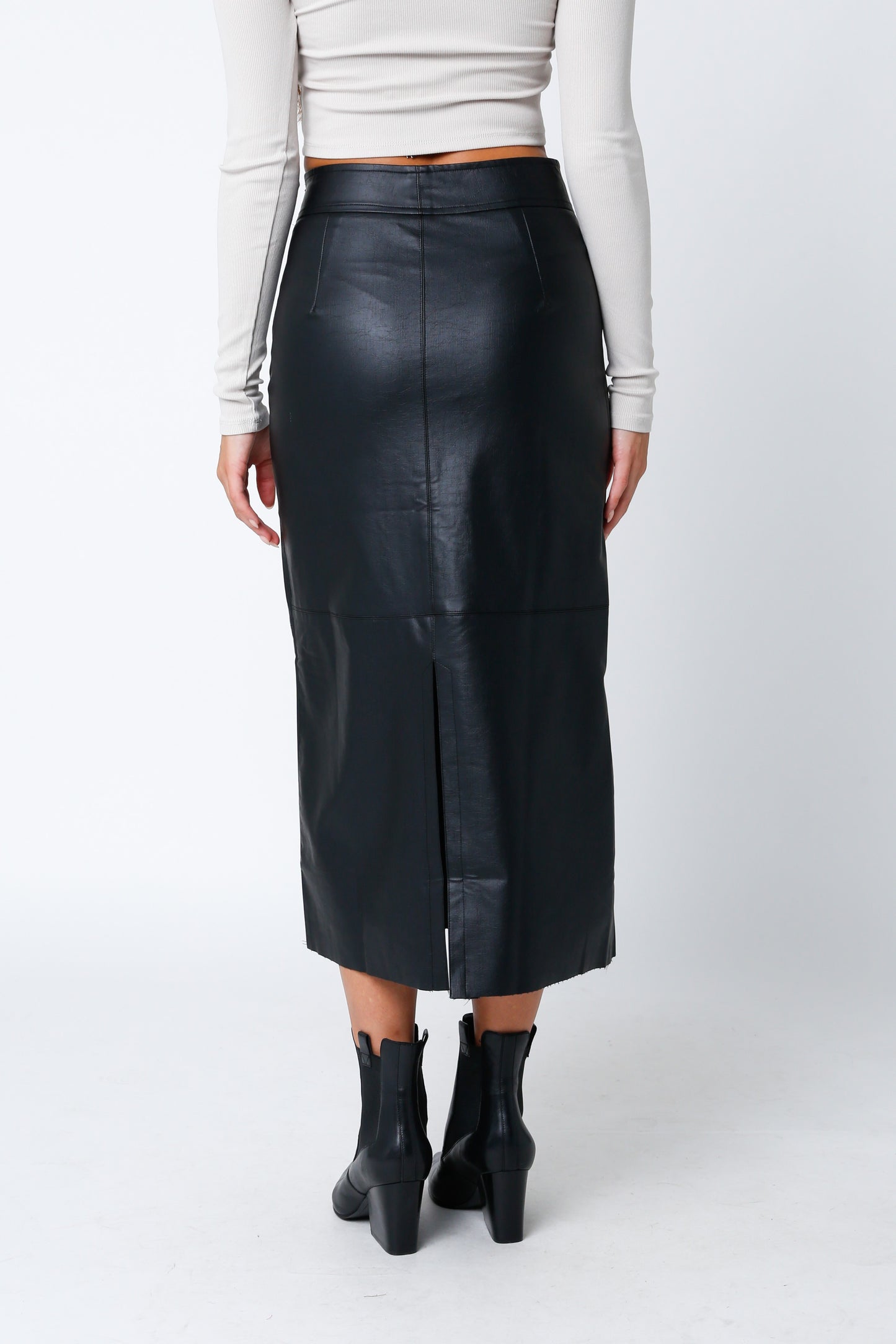 LELE LEATHER SKIRT