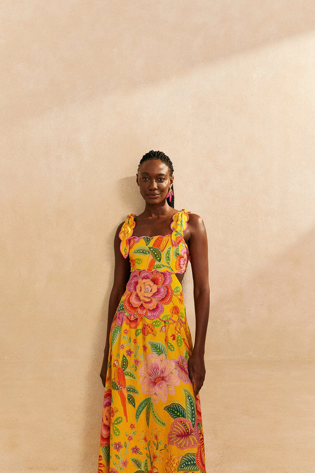 Macaw Bloom Midi Dress