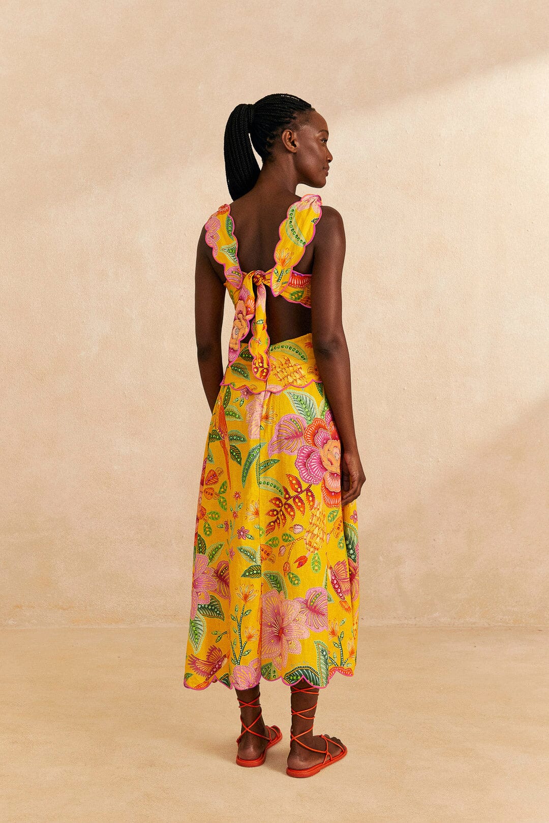Macaw Bloom Midi Dress