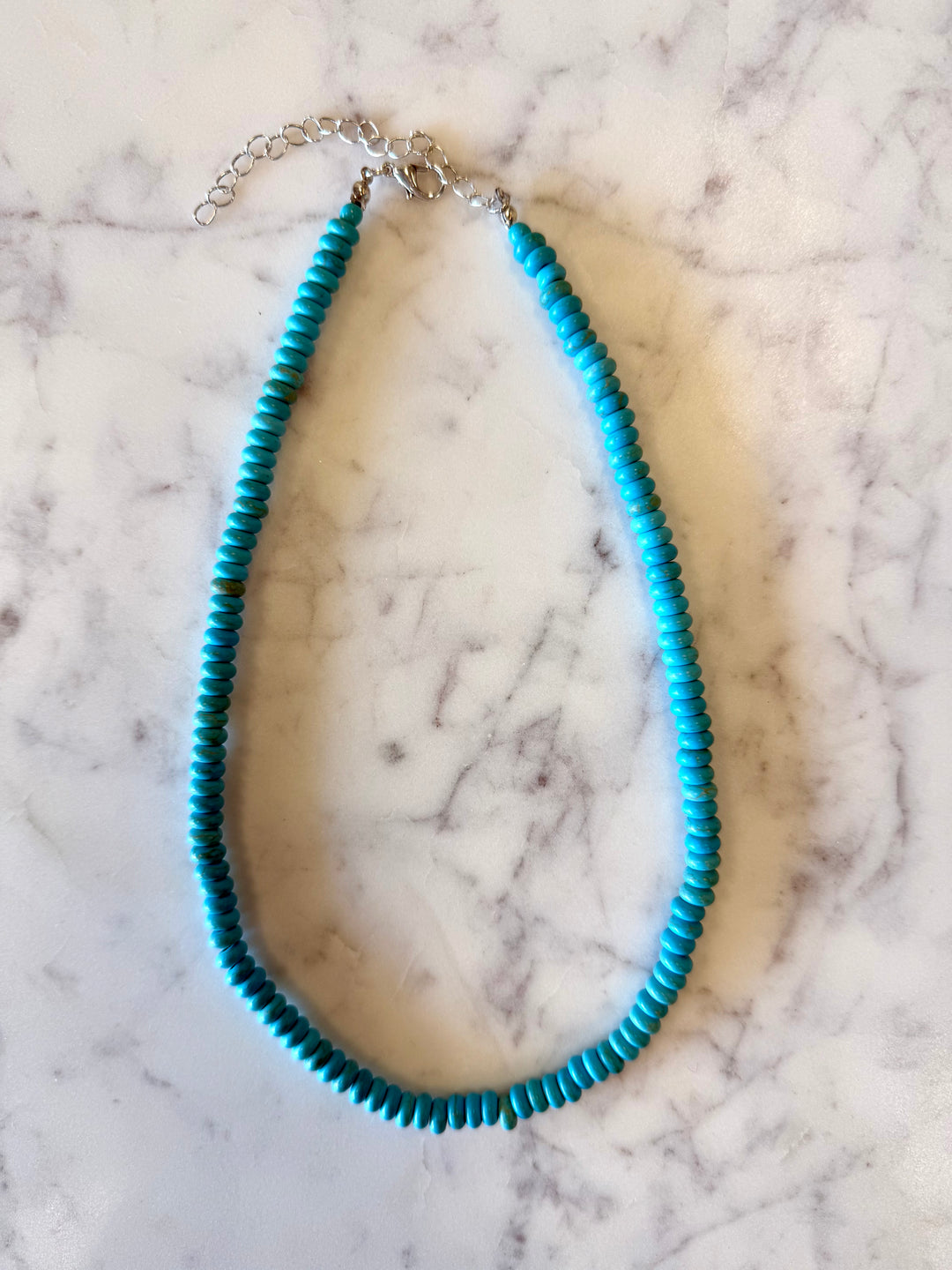Disc Bead Turquoise Necklace