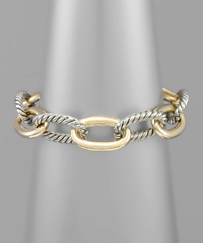 Linked Pave Oval Bracelet