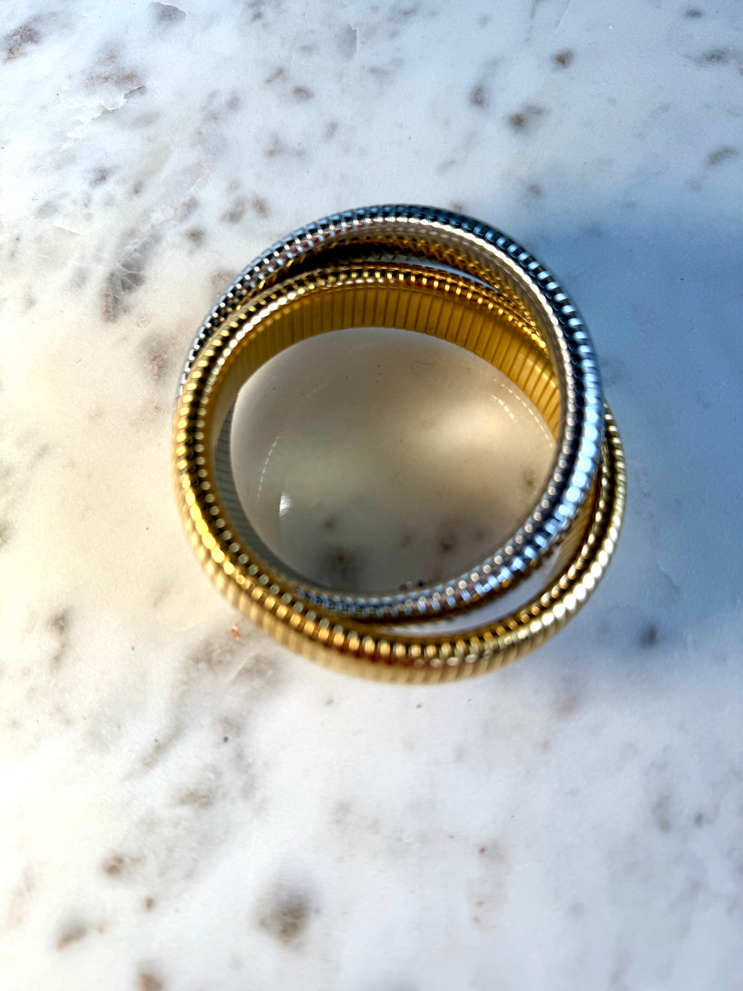 Mixed Metal Bangle Bracelet