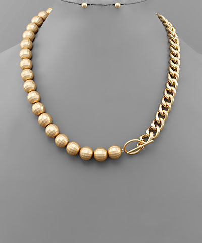 Round Ball & Chain Necklace