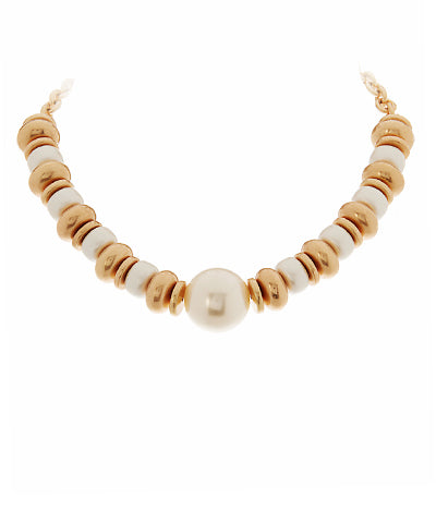 Pearl Disc Necklace