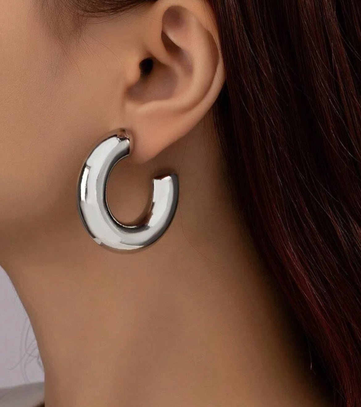Mega Millie Hoop In Silver