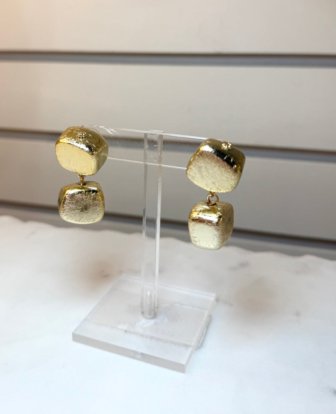 Linked Cube Earrings