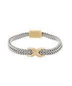 Two Tone X Shape Bracelet