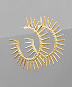 Large Sunburst Hoops