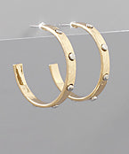 Studded Skinny Hoops