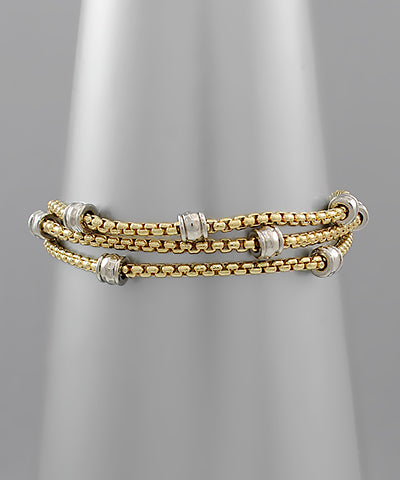 METAL BEAD CHAIN BRACELET
