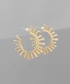 Small Sunburst Hoops