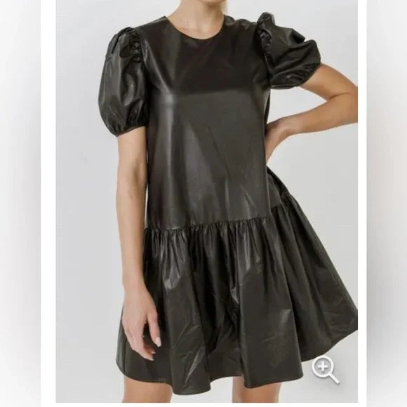 PUFF SLEEVE MINI DRESS