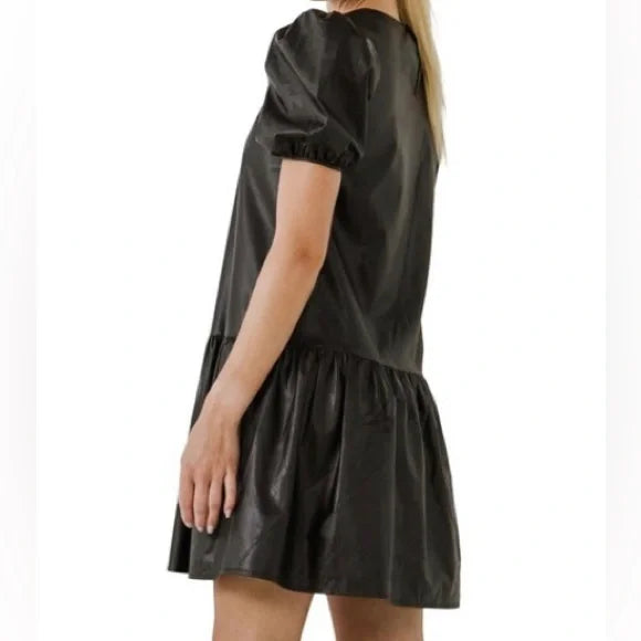 PUFF SLEEVE MINI DRESS