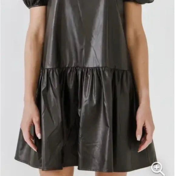 PUFF SLEEVE MINI DRESS