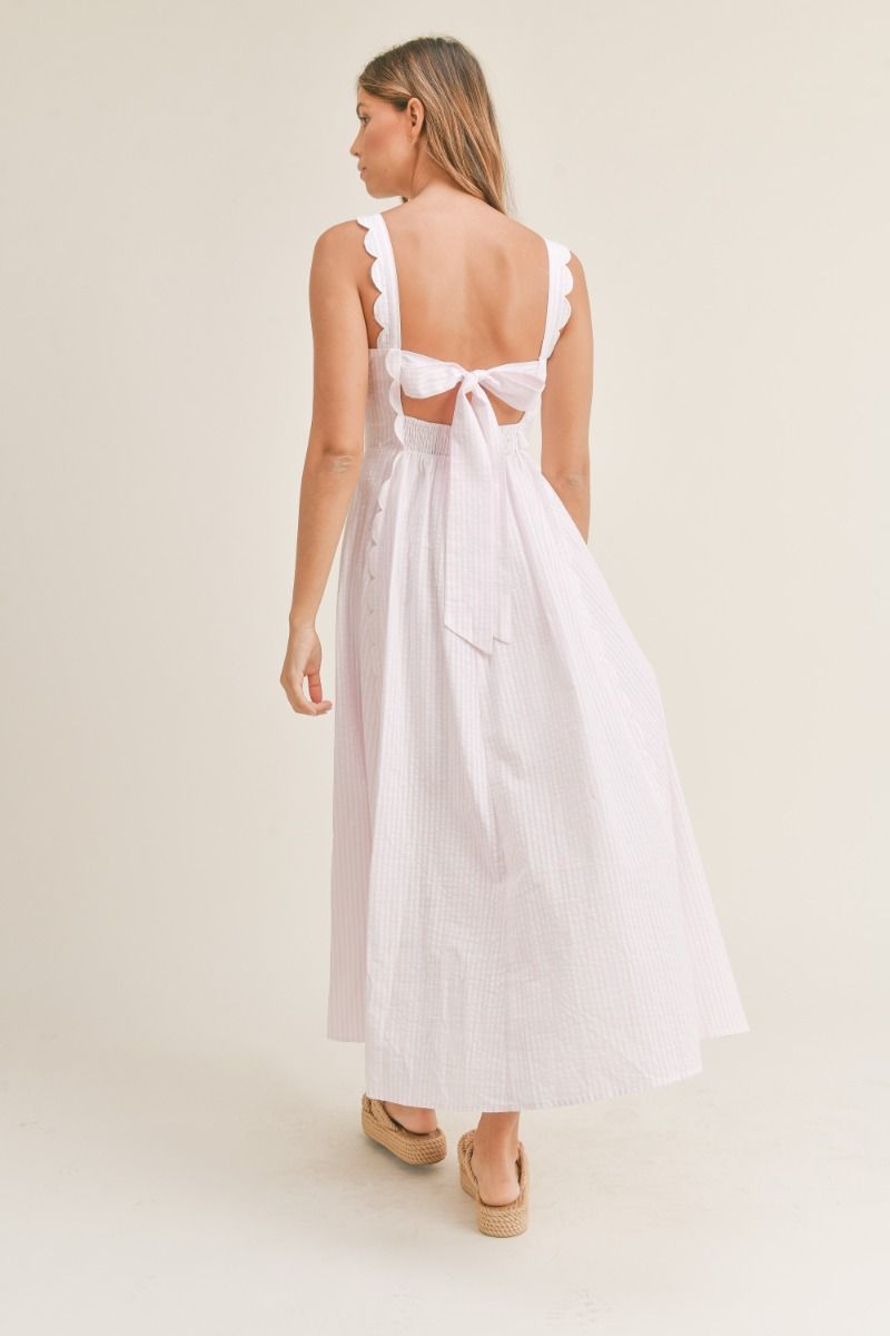SWEET SCALLOP MIDI DRESS