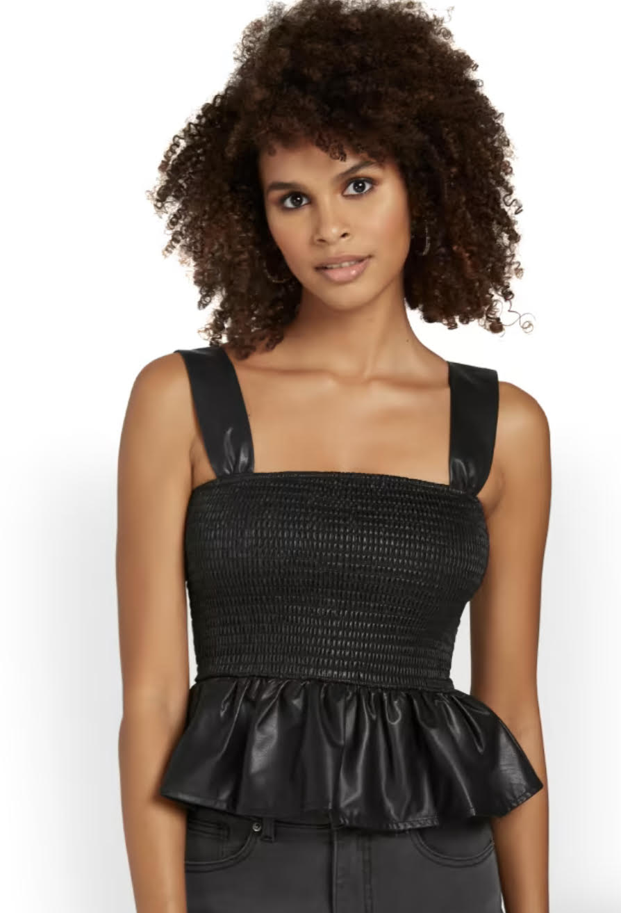 ELASTIC THICK SPAGETTI TOP BLACK