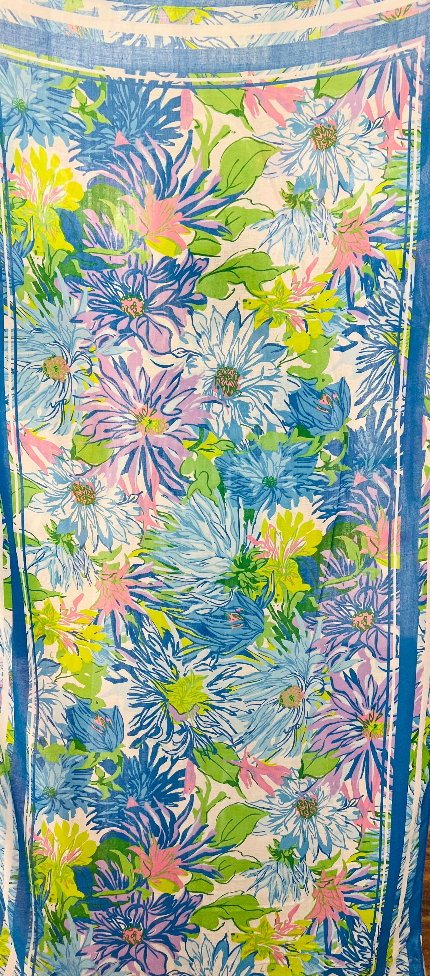 Beach Wrap/Scarf-Magic Flowers