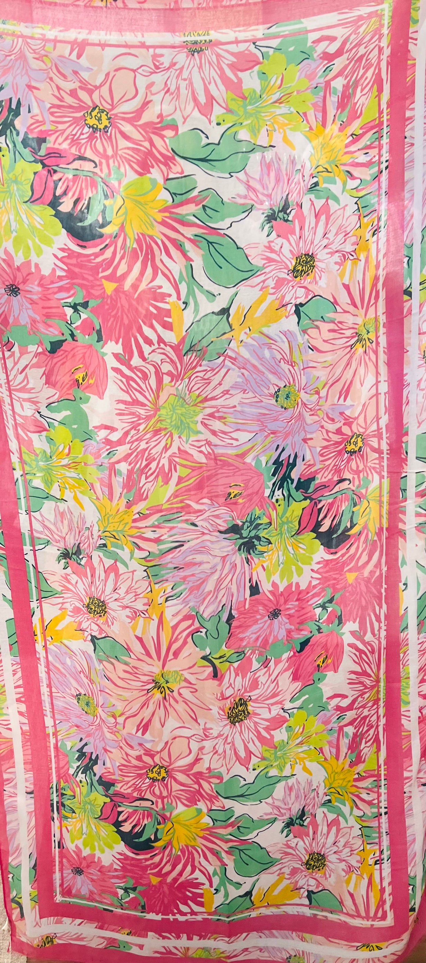 Beach Wrap/Scarf-Magic Flowers