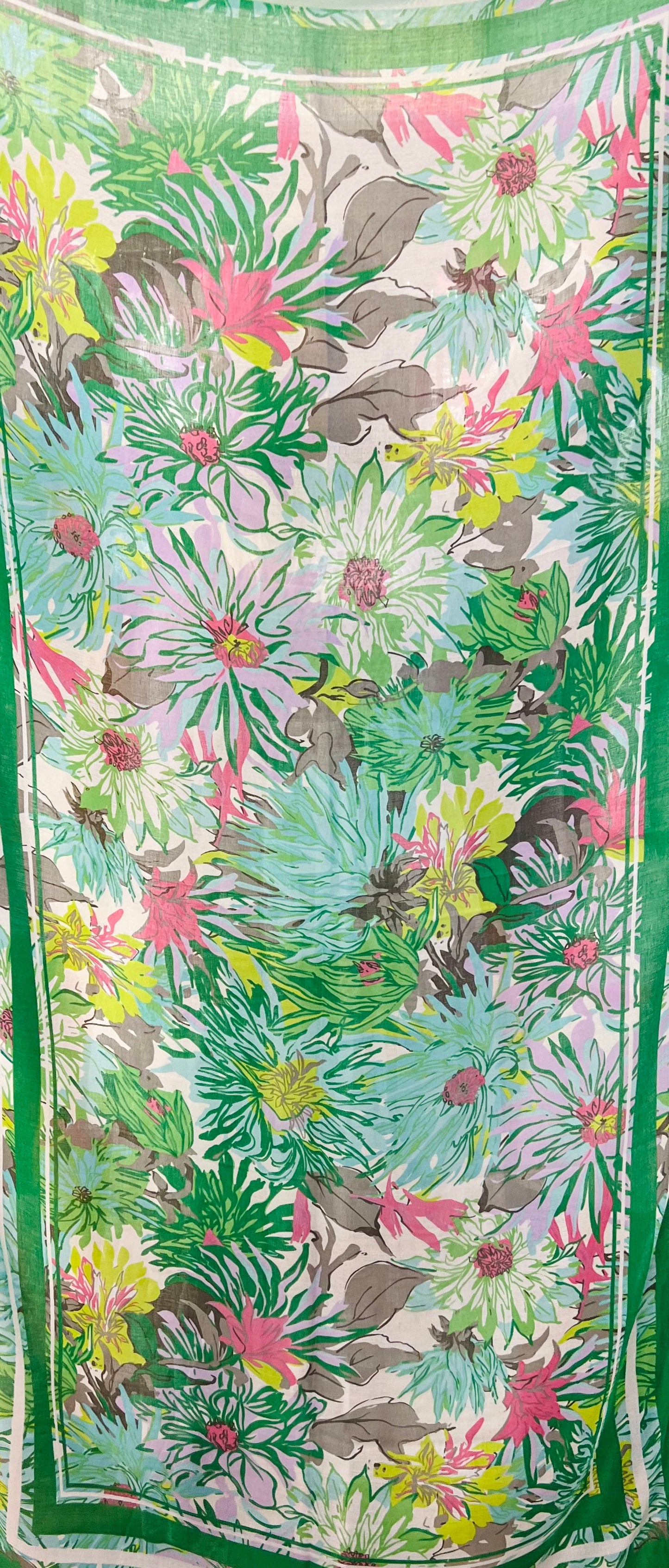 Beach Wrap/Scarf-Magic Flowers