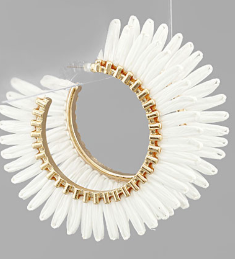 RAFFIA FAN HOOPS