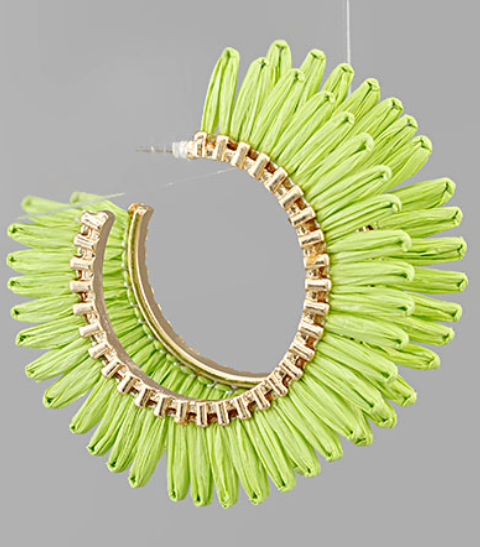 RAFFIA FAN HOOPS