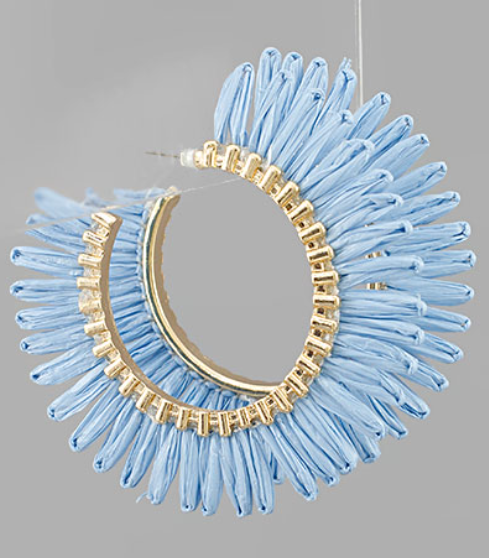 RAFFIA FAN HOOPS