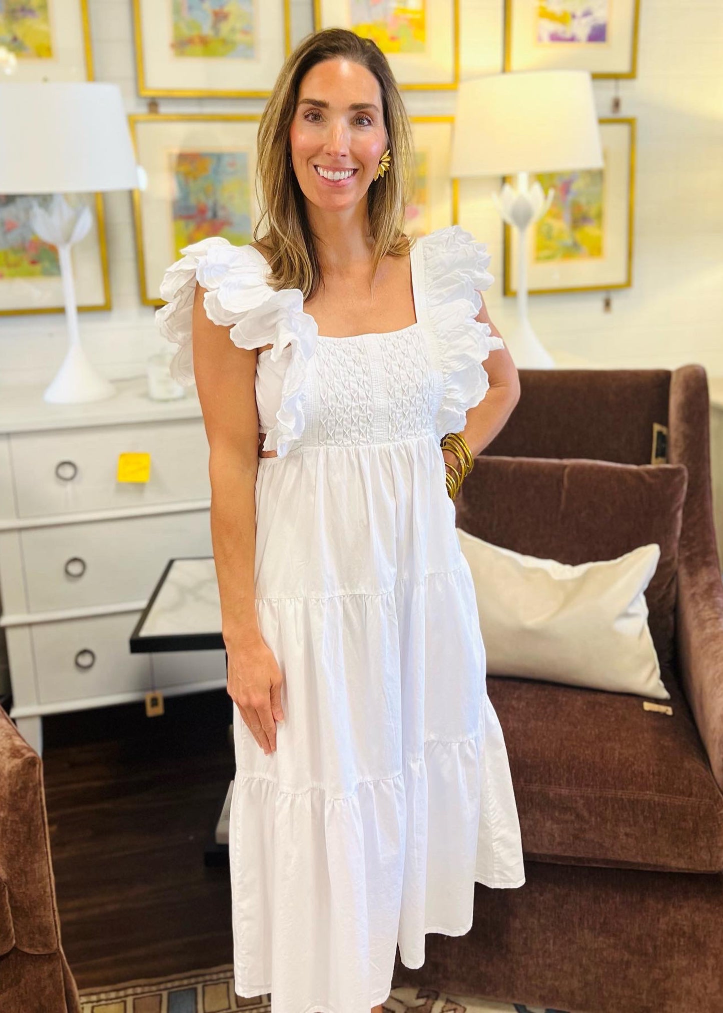 THE SILVA DRESS CRISP WHITE