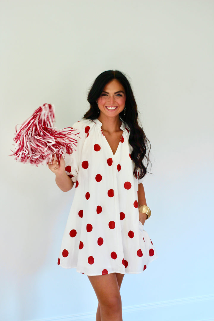 Puff Sleeve Shift Dress