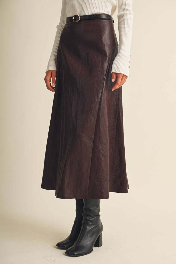 Zelda Skirt in maroon — view 3