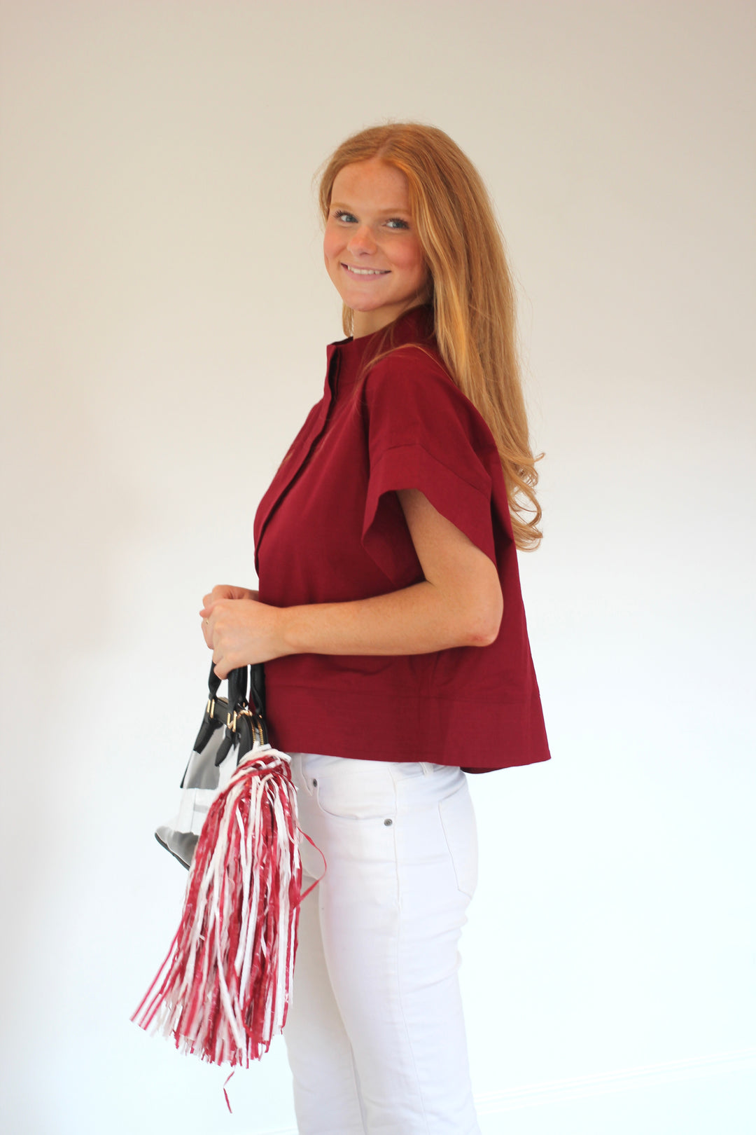 Magnolia Stand Collar Top