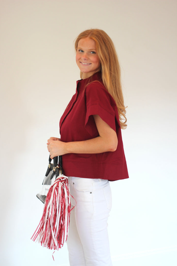 Magnolia Stand Collar Top