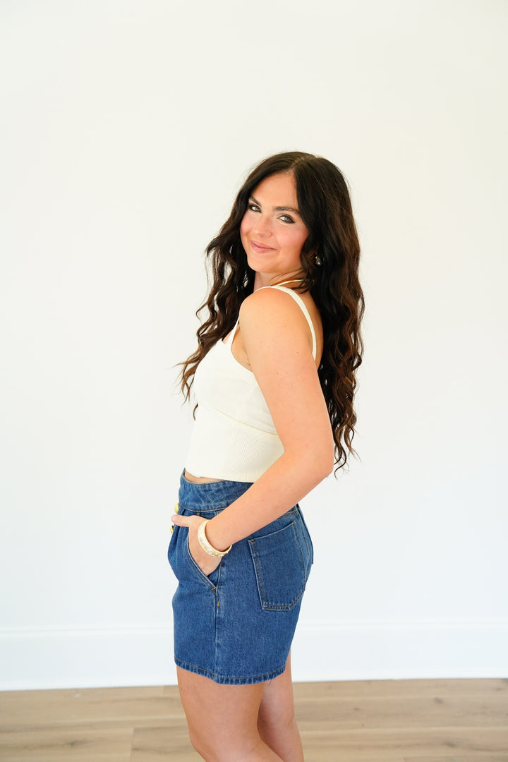 Elevated Denim Shorts