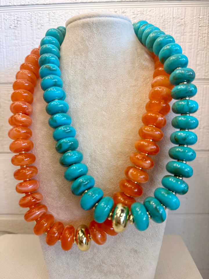 Bubble Necklace With Gold Accent Bead