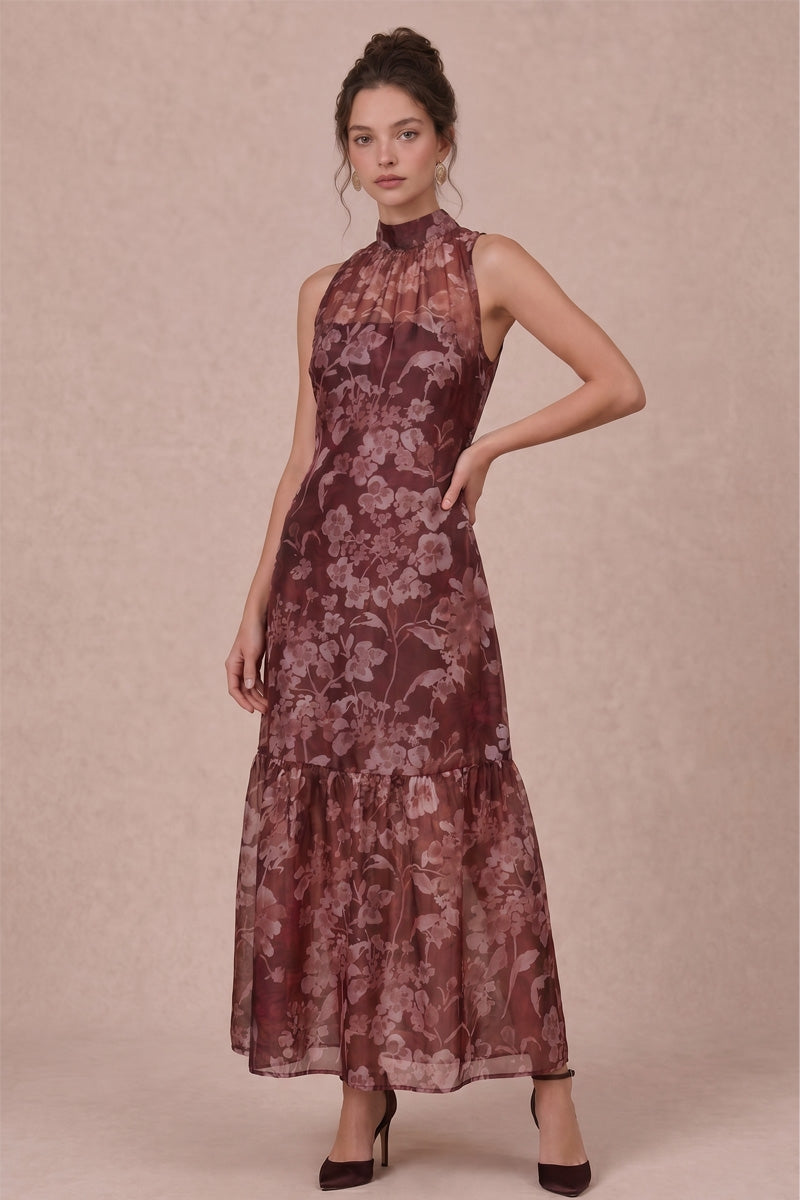 Celia Dress in Rust
