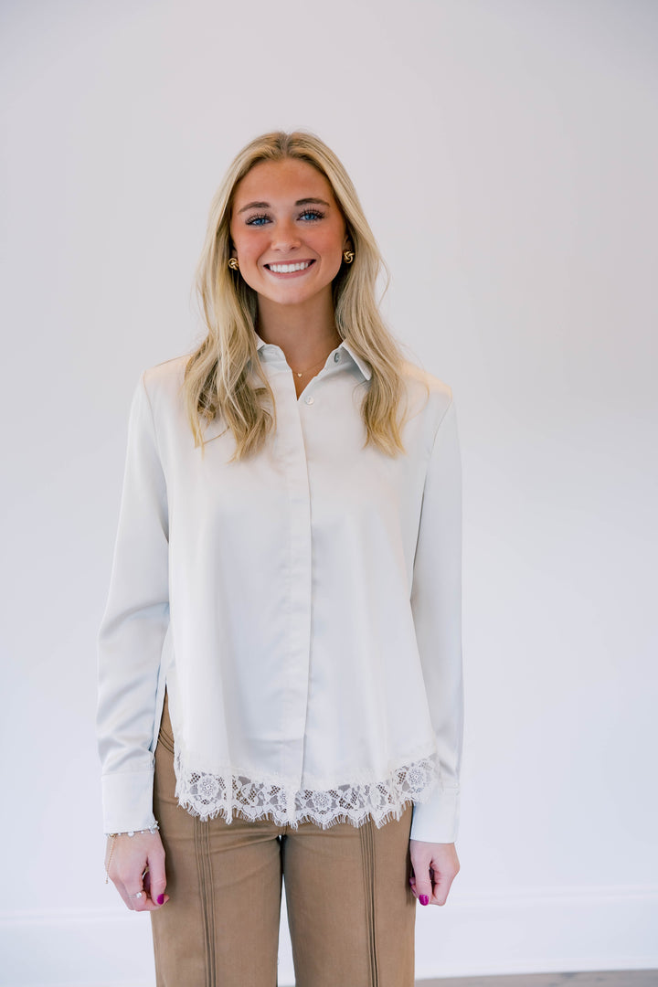 Uma Lace Trim Blouse