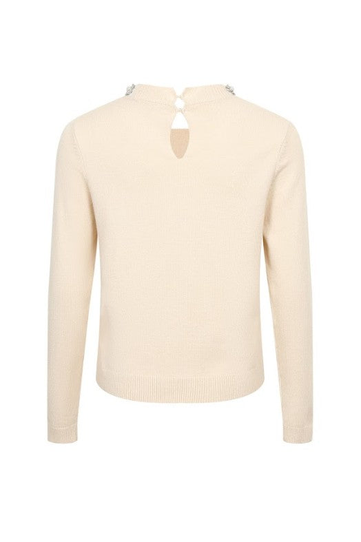 Pearl Neck Sweater