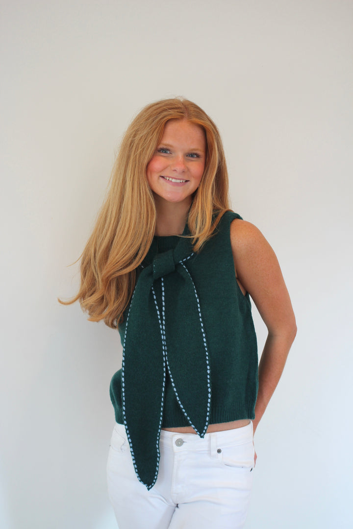 Savannah Tie-Neck Knit Top