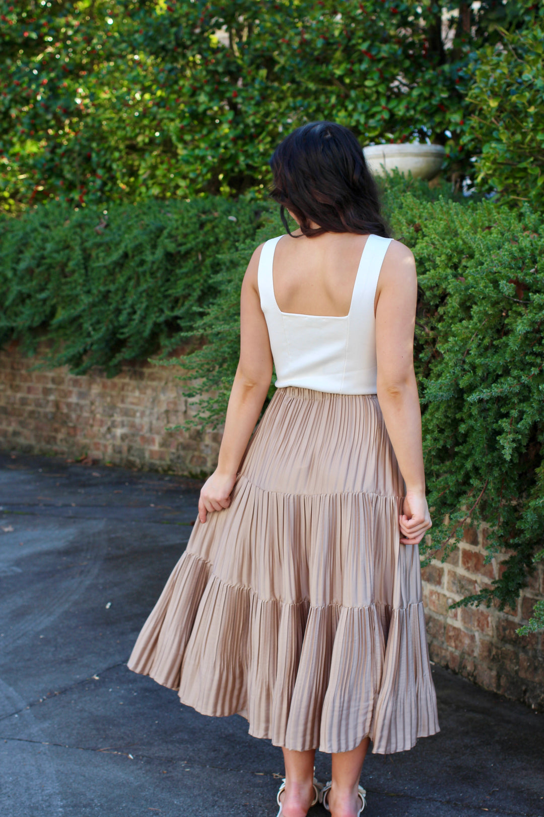 Pleated 3 Tiered Skirt
