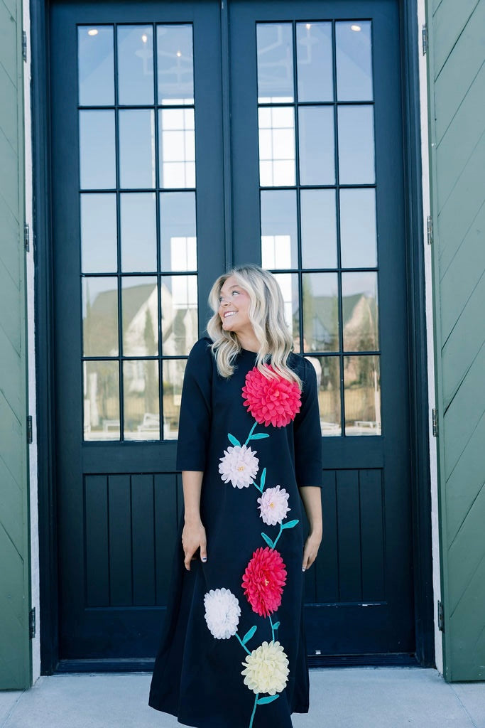 Flower Applique Dress