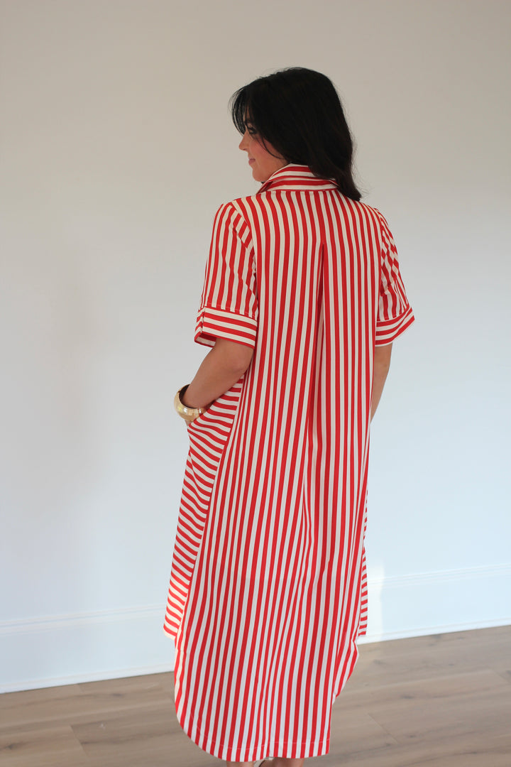Magnolia Stripe Midi Dress