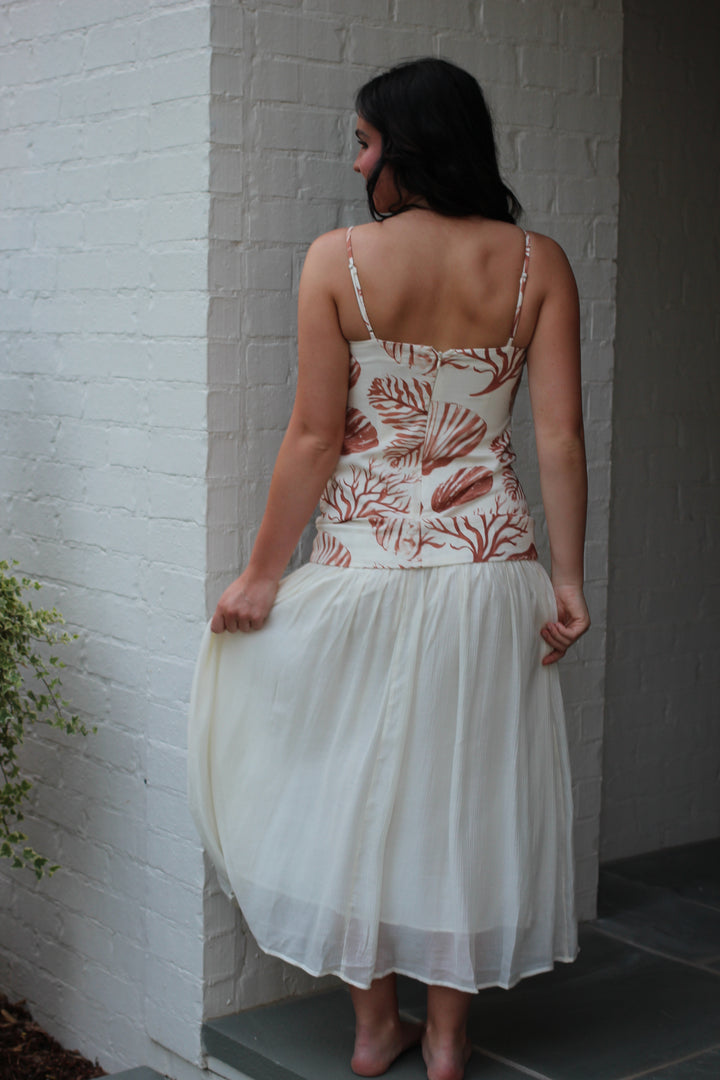 Coral Reef Drop Waist Dress