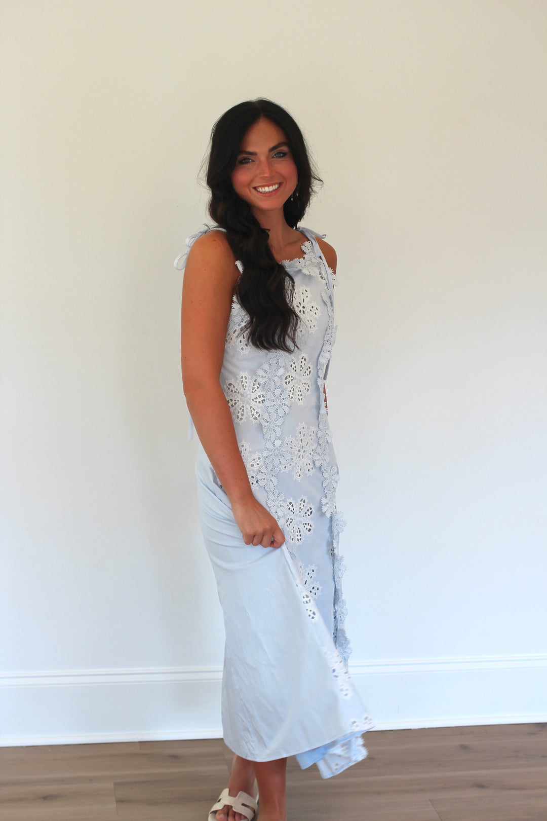 Periwinkle Garden Midi Dress