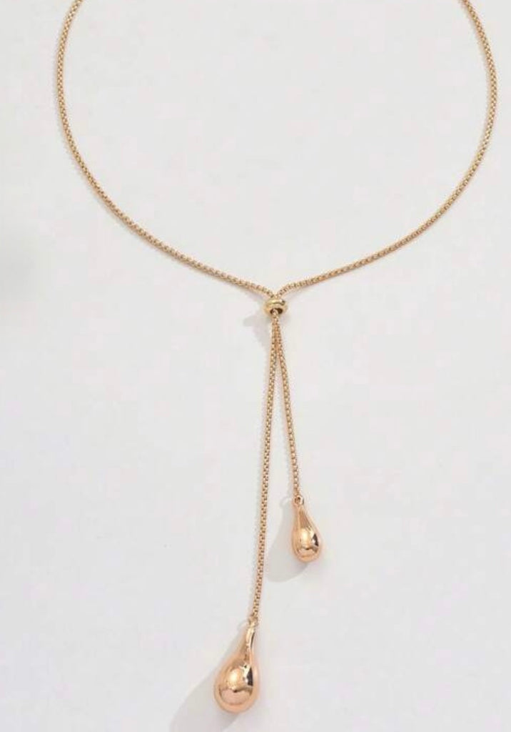 Tear Drop Y Necklace – ShopPapori.com