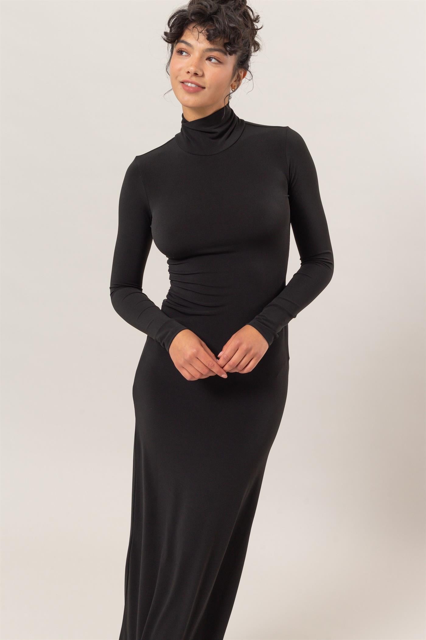 Sleek Turtleneck Dress