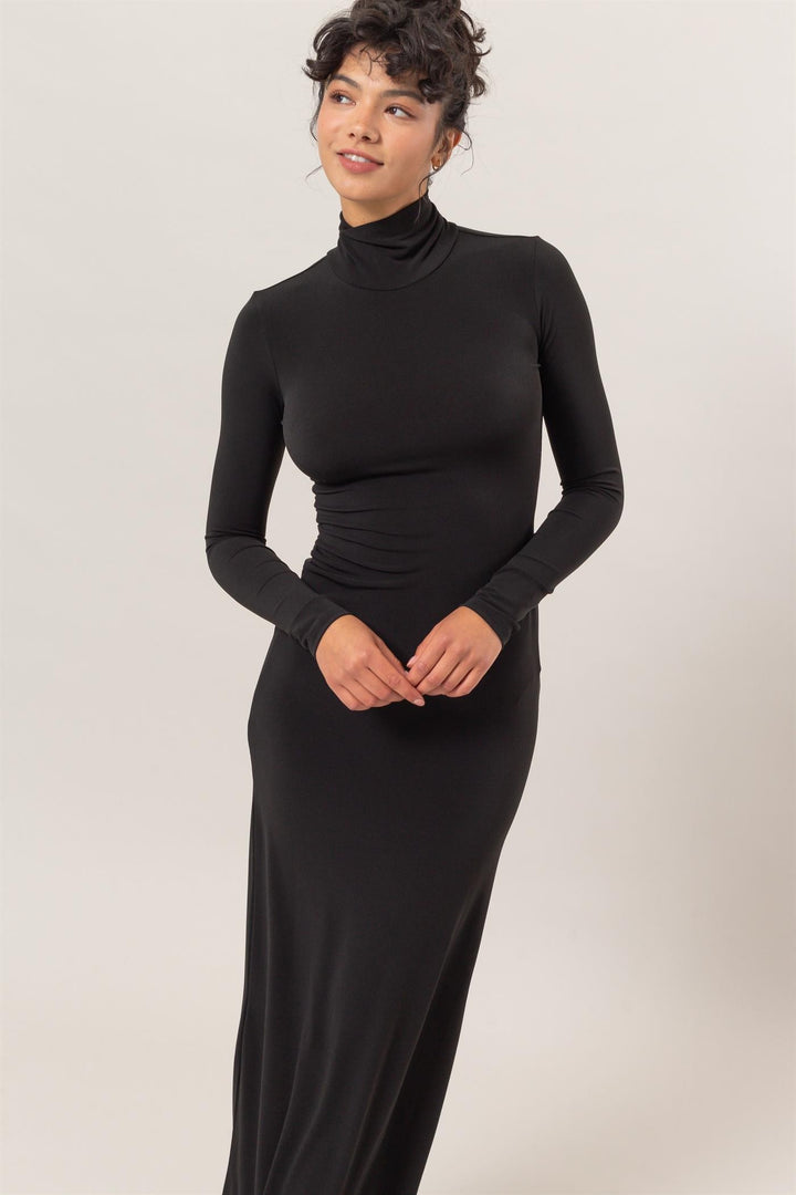 Sleek Turtleneck Dress